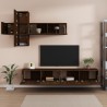 vidaXL Set Mobili Porta TV 7 pz Rovere Marrone in Legno ingegnerizzato