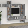 vidaXL Set di Mobili Porta TV 9 pz Grigio Sonoma in Legno ingegnerizzato