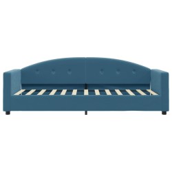 vidaXL Divano Letto con Materasso Blu 80x200 cm in Velluto