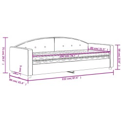 vidaXL Divano Letto con Materasso Blu 80x200 cm in Velluto