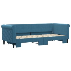 vidaXL Divano Letto con Letto Estraibile Blu 80x200 cm in Velluto