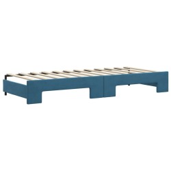 vidaXL Divano Letto con Letto Estraibile Blu 80x200 cm in Velluto