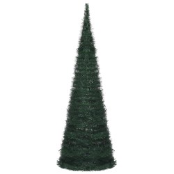 vidaXL Albero di Natale Artificiale Pop-up Stringa a LED Verde 180 cm