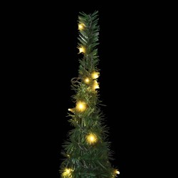 vidaXL Albero di Natale Artificiale Pop-up Stringa a LED Verde 180 cm